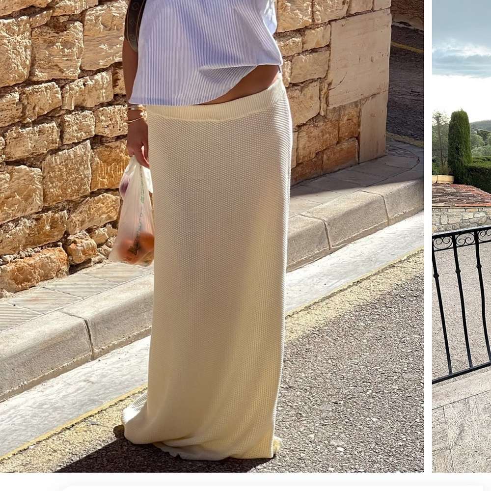 Djerf Avenue Principessa Cream Skirt